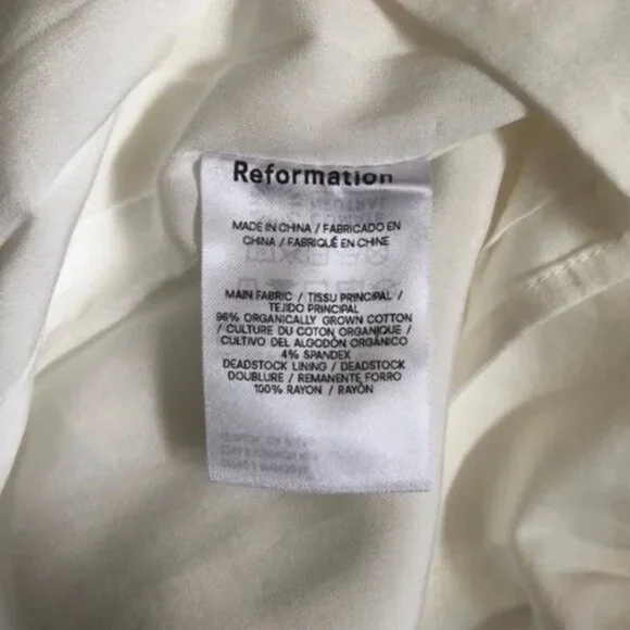 Reformation Alfred Cotton Midi Dress - White - Picture 6 of 6